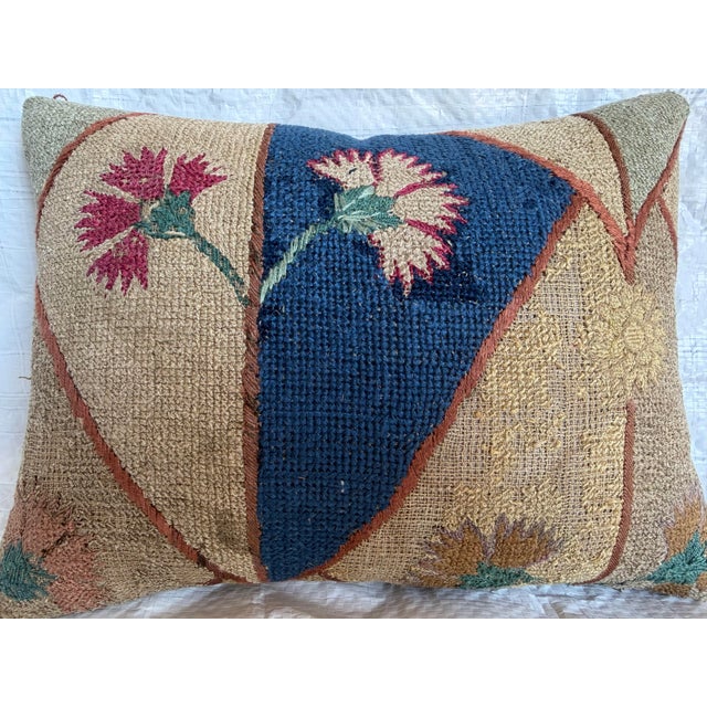 17th Century Italian Florentine Silk Floral Pillow For Sale In Los Angeles - Image 6 of 7