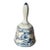 Small Vintage Blue and White Asian Ceramic Bell For Sale