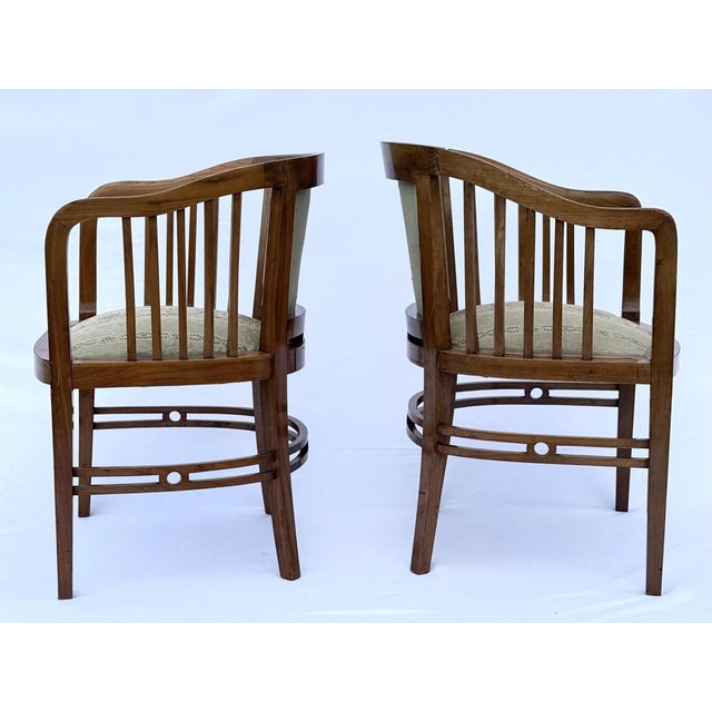 Vienna Secession Armchairs by Josef Maria Olbrich, Austria, 1900s, Set of 2 For Sale - Image 6 of 11