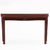 Custom mahogany Georgian style console table having a serpentine shaped top and conforming apron with ebonized flutes and...