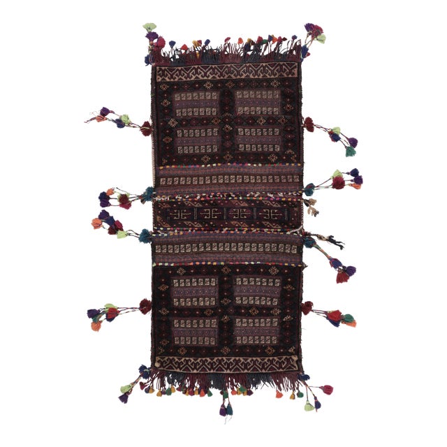 Antique Balisht Tribal Textile With Polychromatic Geometric Patterns - Rug & Kilim For Sale