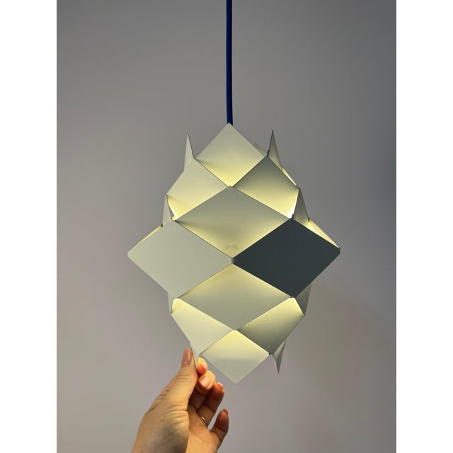 Symfoni Pendant Lamp in White Metal by Preben Dal for Hans Følsgaard, 1960s For Sale - Image 4 of 11
