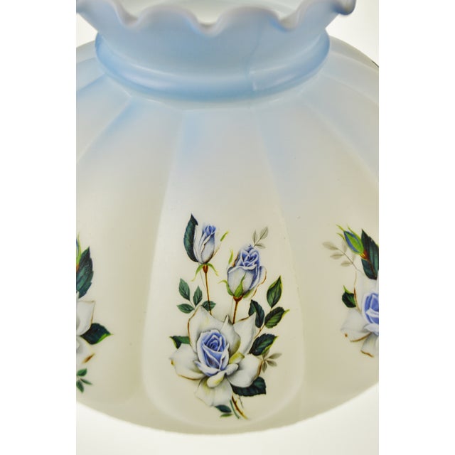 Vintage Hand Painted Glass Oil lampshade Chairish