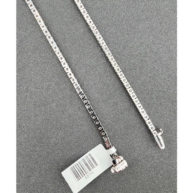 6.50 Ct Diamond Tennis Necklace For Sale In Chicago - Image 6 of 9