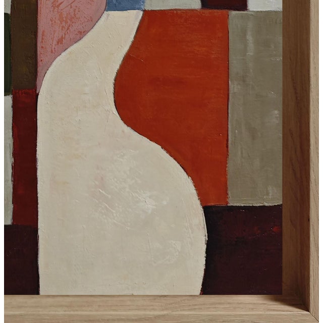 À Deux Voix, Contemporary Geometric Abstract Oil Painting, Framed by Sophie Dumont For Sale - Image 4 of 9