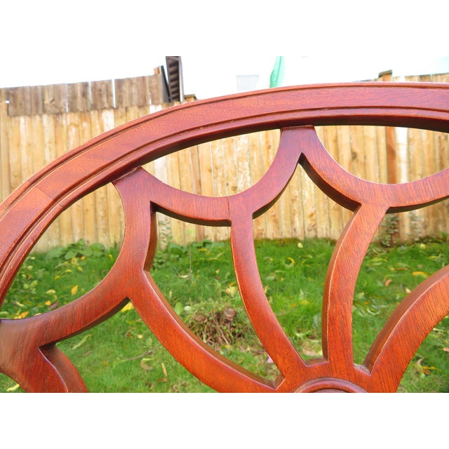 Vintage Hickory Chair Co Mahogany Spider Back Captain's Side Chair Pair For Sale - Image 16 of 16