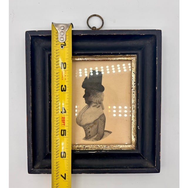 1920s W. Phelps Silhouette Portrait, Woman in Riding Hat, Borghese Frame For Sale - Image 9 of 9