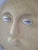 1980s Vintage Large Modernist Plaster "Moon" Face Decor For Sale - Image 5 of 8