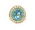 Bochic "Flamenco" Vintage Blue Topaz & White Topaz Gem Ring 18K Gold & Silver For Sale - Image 4 of 18