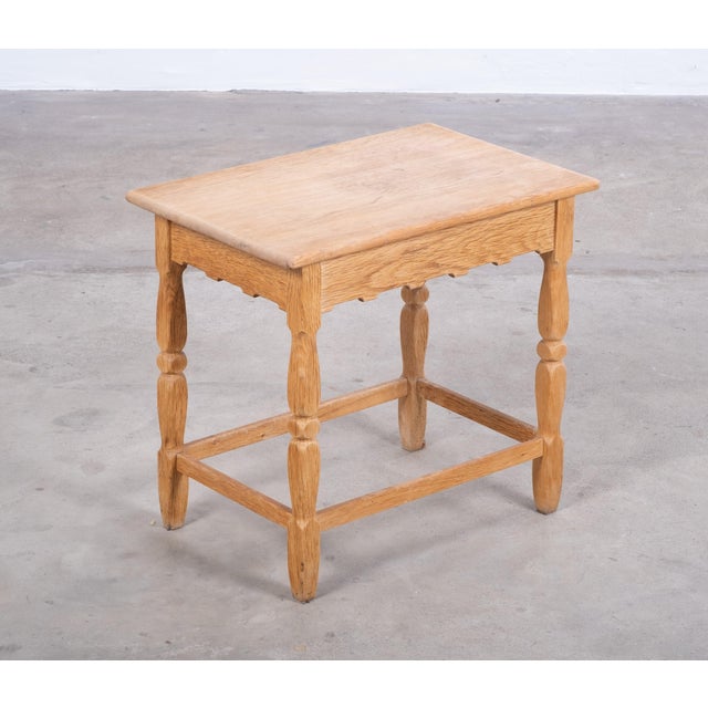 Brown Danish Brutalist Oak Bedside Table by Henning Kjærnulf, 1960 For Sale - Image 8 of 13