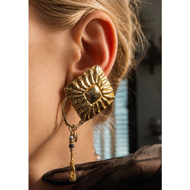 Vintage Earrings Clips by Jean Patou, 1980s, Set of 2 For Sale - Image 12 of 13