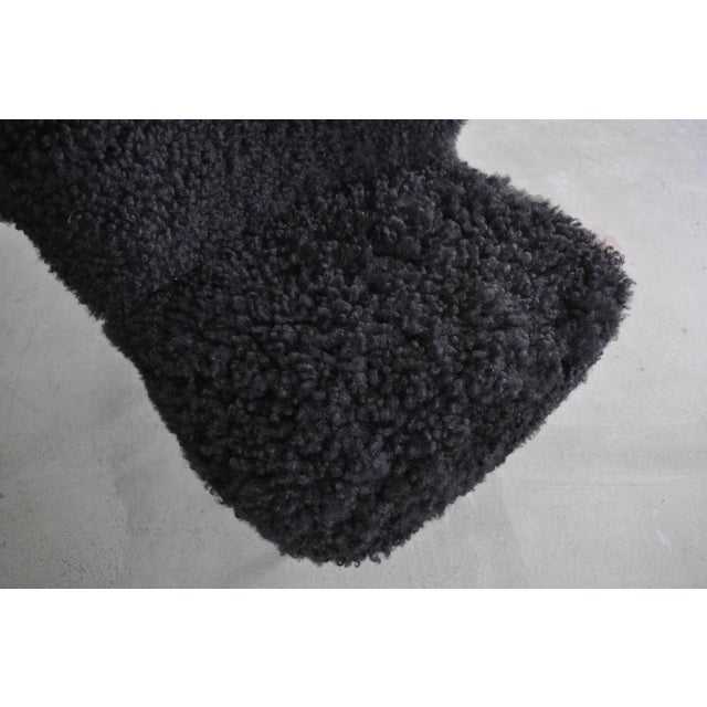 Wood Mid-Century Sheepskin Cocktail Chair, 1960s For Sale - Image 7 of 8