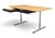 Vintage Mid-Century Modern Oak Writing Desk With Black Drawers & Chrome Base For Sale - Image 9 of 15