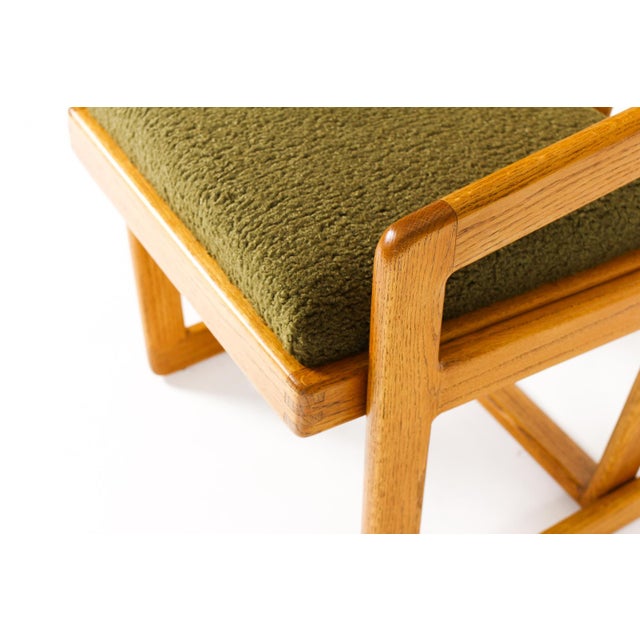 Vintage Mid Century 70’s Chunky White Oak Dining Set — Glenn of California — Table + 6 Chairs For Sale - Image 14 of 17