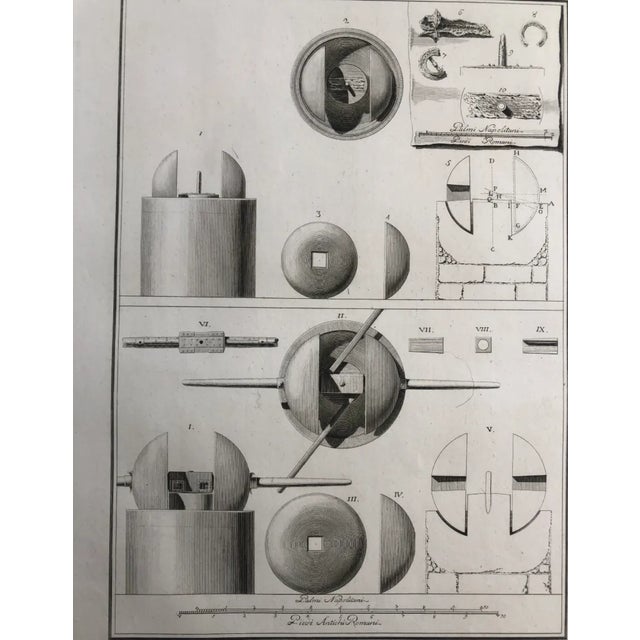 Traditional 18th Century Italian Scientific & Mechanical Engraving For Sale - Image 3 of 4