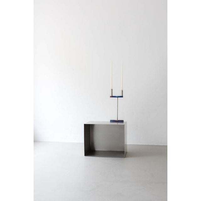 Sonar Cube Multifunction Furniture in Brushed Stainless Steel by Form & Eisen For Sale - Image 6 of 18