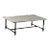 Chic 'Balustre' Blackened Iron and Honed Marble Coffee Table by Design Frères For Sale