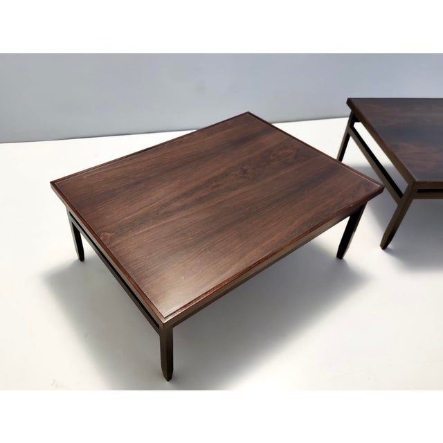 Rectangular Ebonized Walnut and Glass Coffee Table, Italy, 1960s For Sale - Image 13 of 16