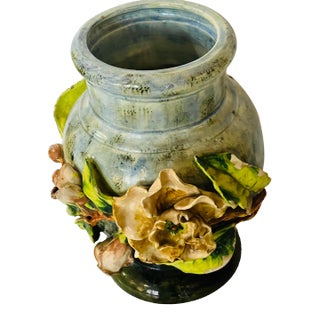 Faience Manufacturing Company FMCo Vase - Barbotine #206 Circa 1881 10.5" For Sale