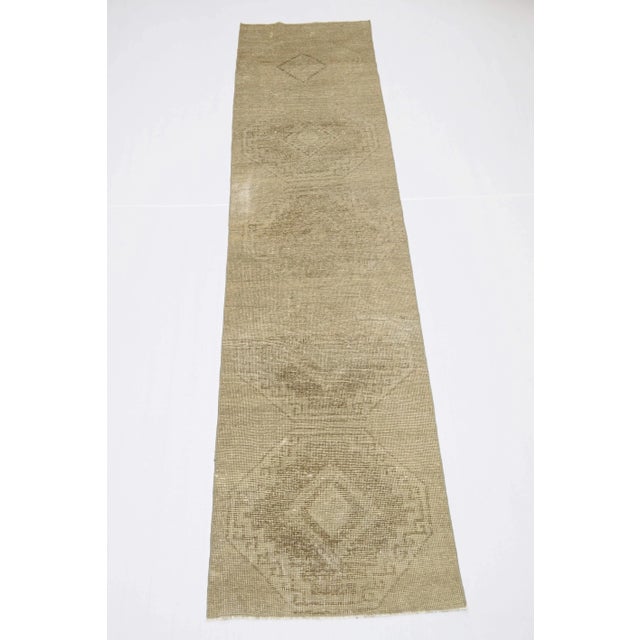 1960s 1960's Vintage Turkish Hand-Knotted Hallway Runner Rug 2'7" X 11'7" For Sale - Image 5 of 12