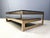 Quality 23kt gold layered and thick clear glass two tier coffee table manufactured by Belgochrom. This table is a popular...