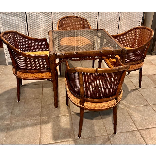 Vintage McGuire Faux Bois Game Table or Breakfast Table For Sale - Image 11 of 12