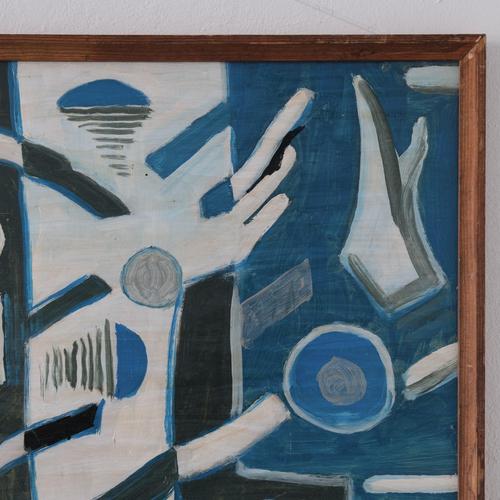 Uldis Rēdelis, Items: Blue Abstract Composition, 2006, Acrylic Painting For Sale - Image 5 of 11