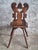 German Peasant Chair with Heart Carving an Initials, 1814 For Sale - Image 5 of 9