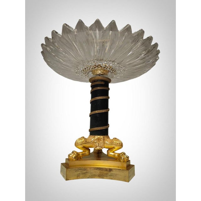 19th Century French Bronze and Crystal Centerpiece, 1820s For Sale - Image 3 of 18