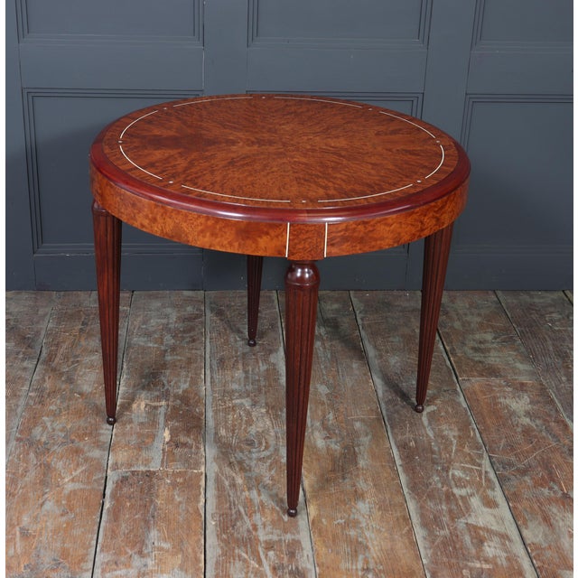Art Deco French Burr Yew Games Table, 1925 For Sale - Image 10 of 16