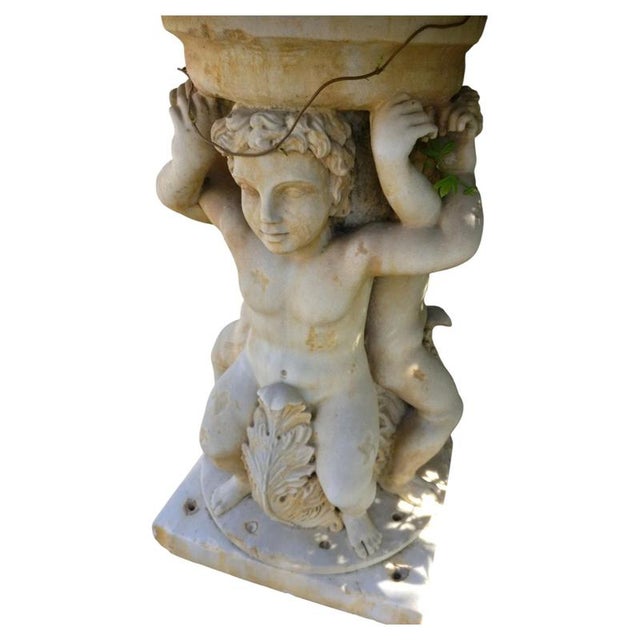 Stone Centerpiece Fountain with Octagonal Basin in Rosso Verona Marble, 18th Century For Sale - Image 7 of 8