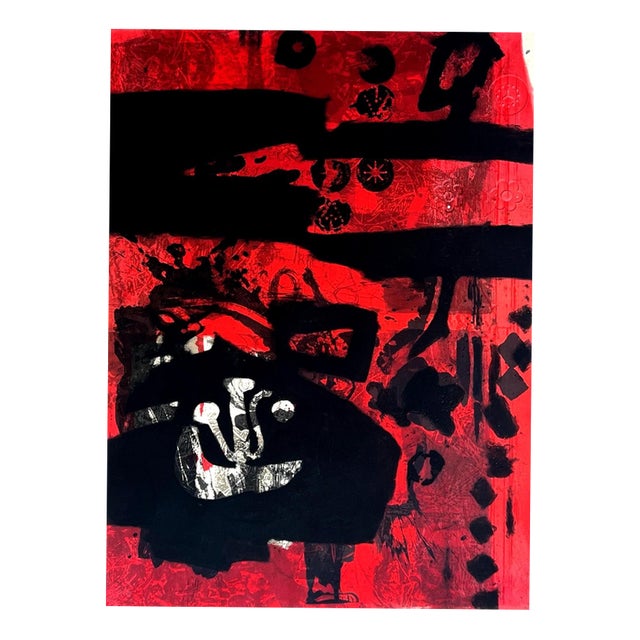 Antoni Clavé, Warrior with Red Background, 1970, Engraving For Sale