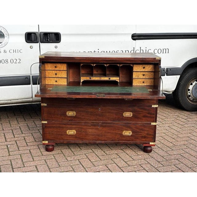 Campaign Chest of Drawers in Mahogany For Sale - Image 13 of 18