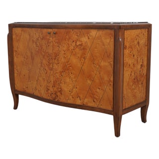 Bloomingdales Italian Marble Top Credenza Chest For Sale