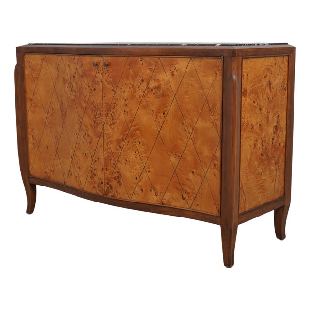 Bloomingdales Italian Marble Top Credenza Chest For Sale