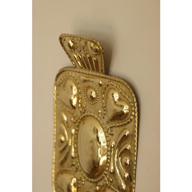 Swedish Baroque Style Brass Sconces, Set of 2 For Sale - Image 9 of 15