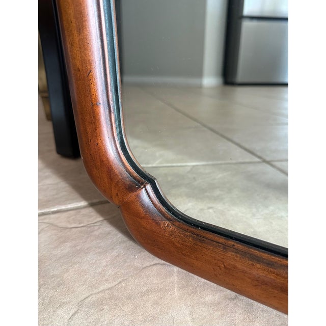 Mid 20th Century Rectangle Walnut Widdicomb Wall Mirror For Sale - Image 10 of 12