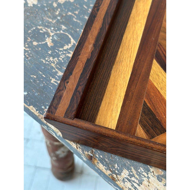 Vintage Mid-Century Decorative Parquetry Serving Tray by Don Shoemaker for Señal, s.a., Circa 1960s For Sale - Image 12 of 12