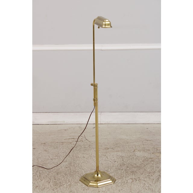 1980s Mid Century Modern Adjustable Brass Floor Lamp For Sale - Image 15 of 16