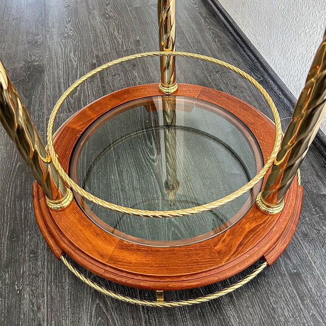 Metal Rolling Coffee Table with Garlands and Horse Headrests, 1980s For Sale - Image 7 of 11