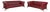 322 Set Leather Three-Seater Two-Seater Red Sofa Couch from Rolf Benz, Set of 2 For Sale