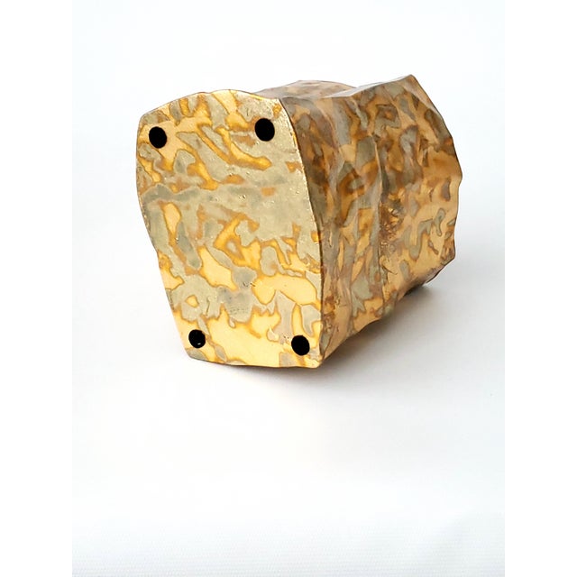 Vase Ceramic Paper Bag Trompe l'Oeil For Sale - Image 9 of 9