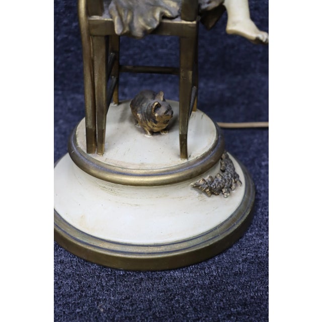 Potmetal Gilded Lamp For Sale - Image 4 of 11