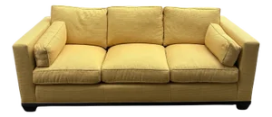 Baker Furniture Modern Tuxedo Sofa in Golden Corduroy – Hollywood Regency Style
