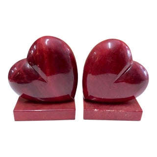 Heart Marble Bookends For Sale