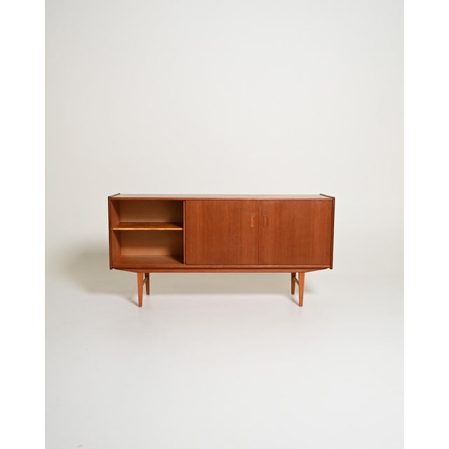 Scandinavian Teak Sideboard with Tiled Drawers, 1960s For Sale - Image 6 of 11