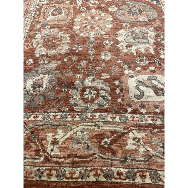 Traditional 2020s Hand Knotted Oushak Rug. 08'01" X 09'07" For Sale - Image 3 of 7