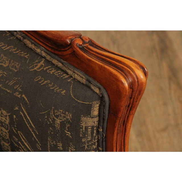 1930's French Louis XV Style Carved Barrel Bergere Armchair For Sale - Image 10 of 12