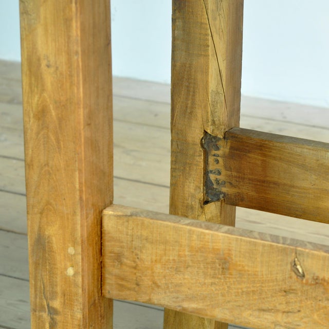 Vintage Oak Work Table, 1920 For Sale - Image 9 of 14