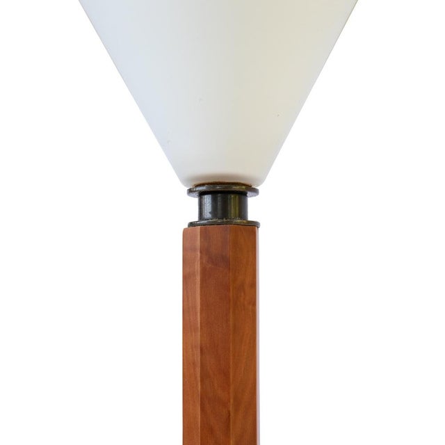 Mozia Floor Lamp by Pierluigi Cerri for Fontana Arte, Italy 1980s. Wood, metal and glass. Good condition. This piece is...